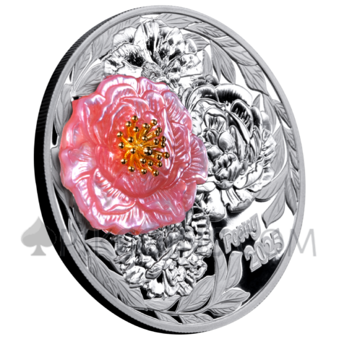 Peony 2oz 5$ Solomon Islands 2025 - Image 4