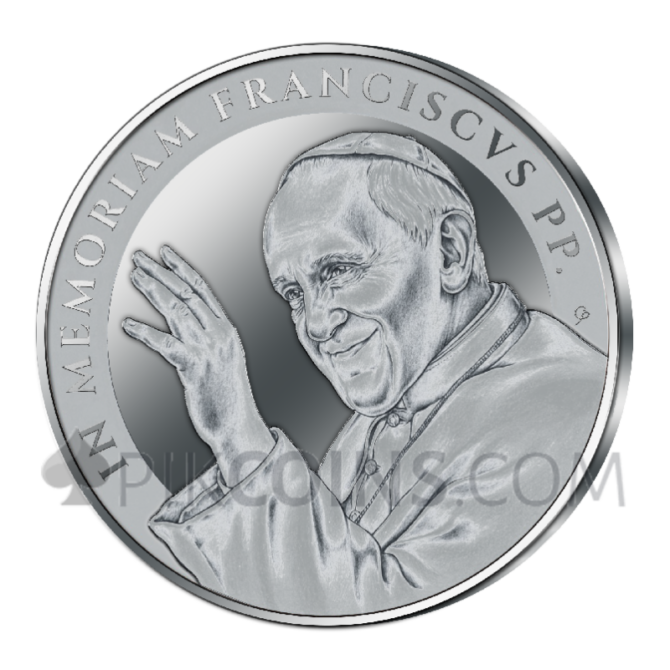 In Memoriam Of Pope Francis 1oz 5$ Samoa 2025