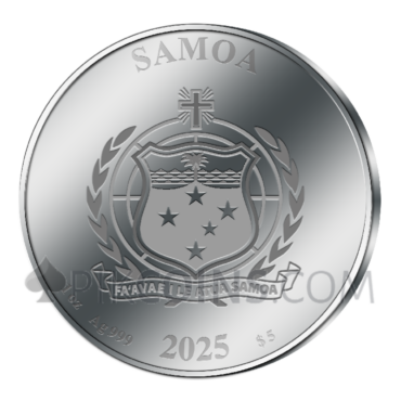 In Memoriam Of Pope Francis 1oz 5$ Samoa 2025
