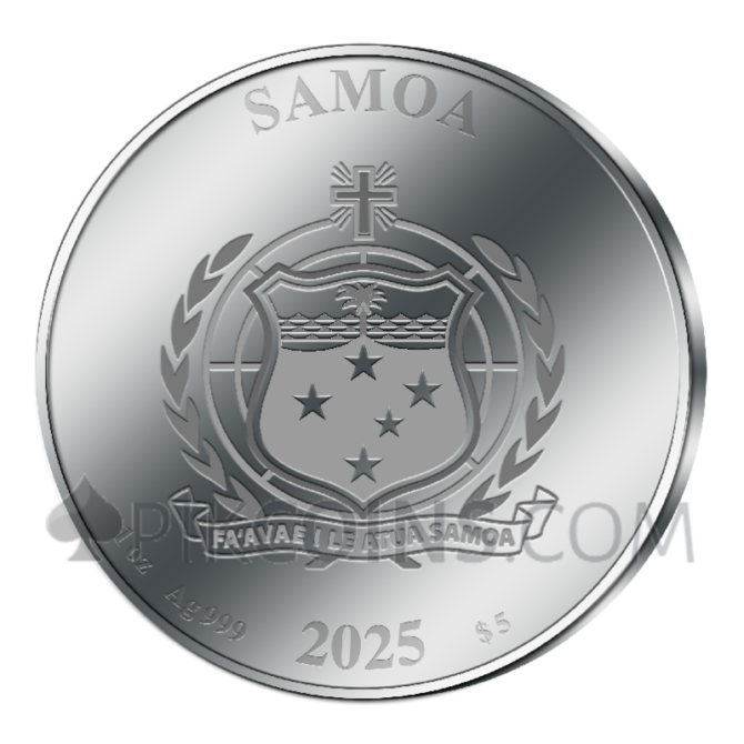 In Memoriam Of Pope Francis 1oz 5$ Samoa 2025 - Image 2