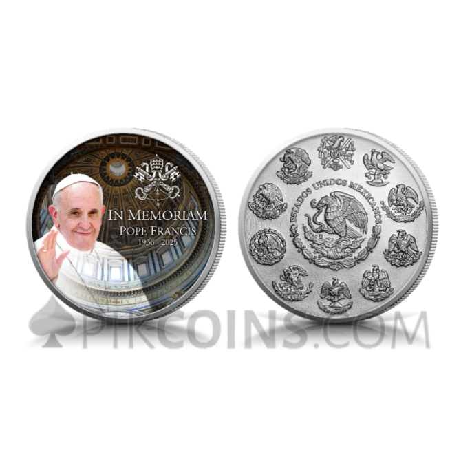 In Memoriam Pope Francis - Libertad 1 Onza 1oz Mexico 2024 - Image 4
