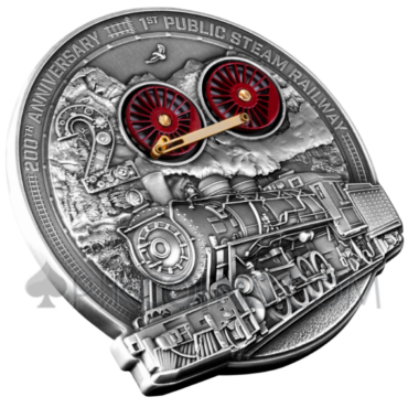 200th Anniversary Of 1st Public Steamrailway 10oz 10$ Barbados 2025