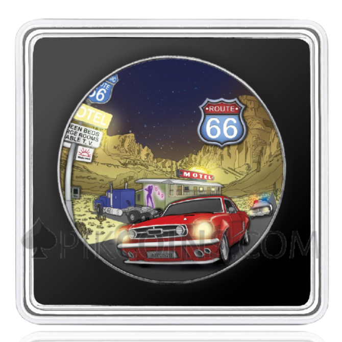 Route 66 - America's Famous Roads 1oz 1$ USA 2025 - Image 4