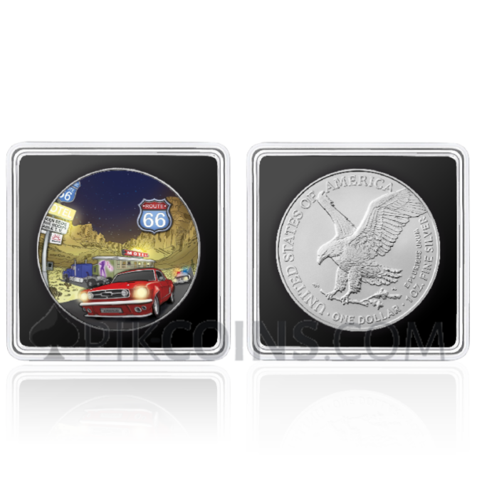 Route 66 - America's Famous Roads 1oz 1$ USA 2025 - Image 5