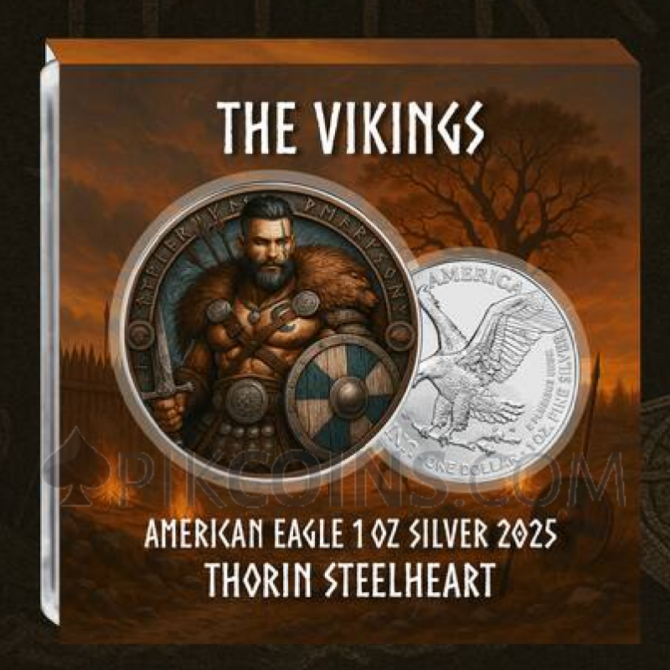 American Eagle - The Vikings: Thorin Steelheart 1oz 1$ USA 2025 - Image 3