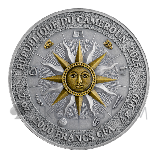 Melpomene And Thalia - The Nine Muses 2oz 2000 Francs CFA Cameroon 2025 - Image 5