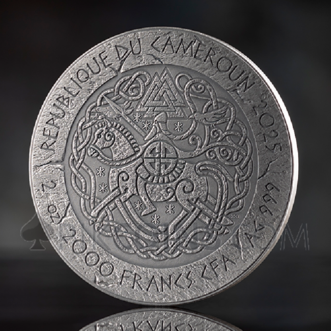 Bjorn Ironside - The Way To Valhalla 2oz 2000 Francs CFA Cameroon 2025 - Image 2