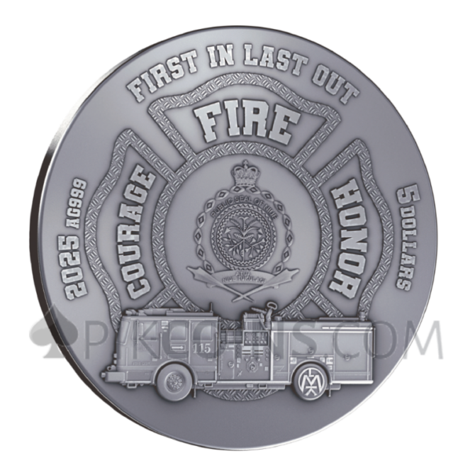 Firefighters 2oz 5$ Niue 2025 - Image 2