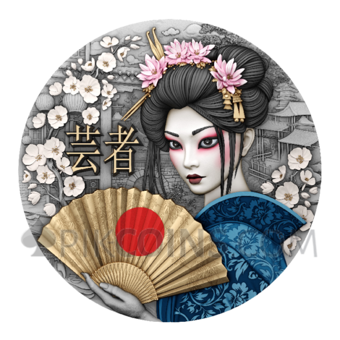 Geisha - Whispers of Grace 5$ 2oz Niue 2025 - Image 4