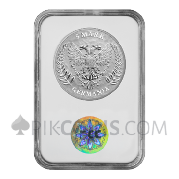 Germania 1oz 5 Mark Silver BU First Day Of Production 2025