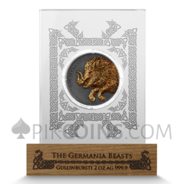 Germania Beasts - Gullinbursti Ultra Double High Relief 2oz Silver BU 10 Mark 2025