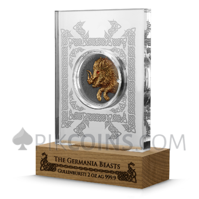 Germania Beasts - Gullinbursti Ultra Double High Relief 2oz Silver BU 10 Mark 2025 - Image 4