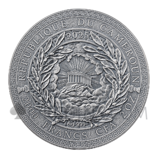 Hades - The Great Greek Mythology 2000 Francs CFA 2oz Cameroon 2025 - Image 7