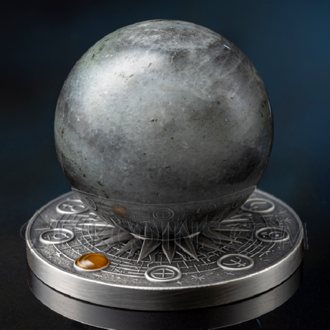 Moon - Solar System 2oz 10 Cedis Ghana 2025
