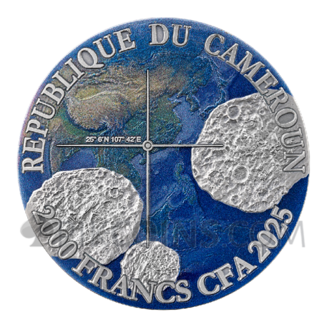 Nantan - Meteorite Geography 50g 2000 Francs CFA Cameroon 2025 - Image 4