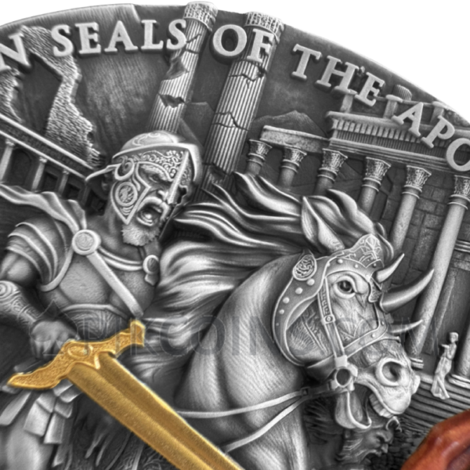 Red Horse - Seven Seals of the Apocalypse 7$ 3oz Niue 2025 - Image 5