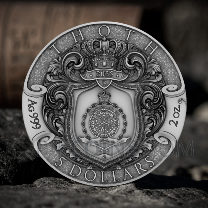 Thoth - Echoes Of Egypt 2oz 5$ Niue 2025 - Image 2