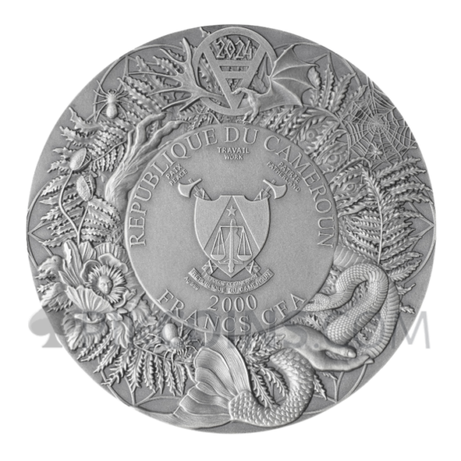 Utopiec - Slavic Bestiary 2000 Francs CFA 3oz Cameroon 2024 - Image 2