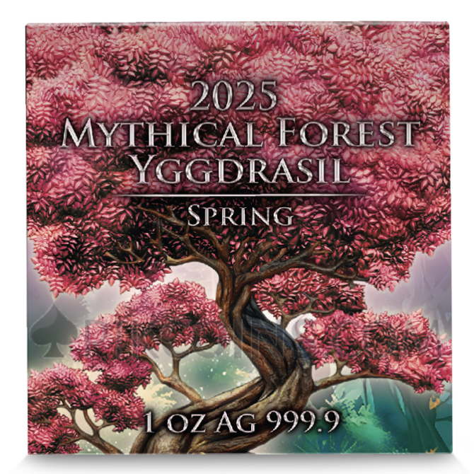 Yggdrasil Spring - Mythical Forest 1oz 5 Mark 2025 - Image 3