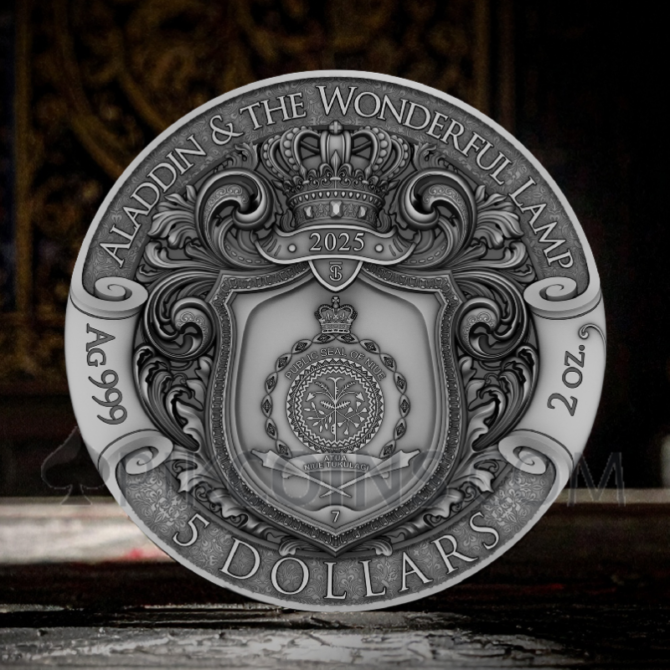 Aladdin and the Wonderful Lamp - Fabulous Stories 2oz 5$ Niue 2025 - Image 2