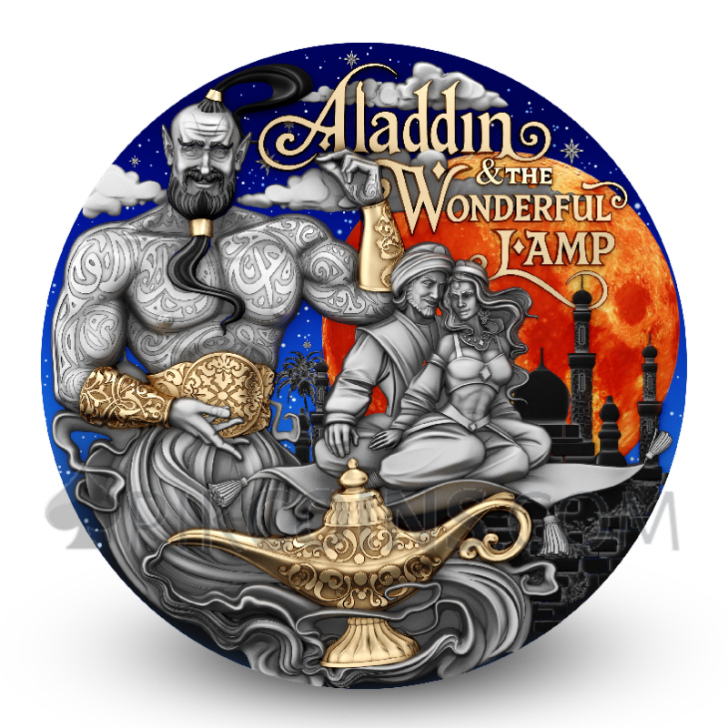 Aladdin and the Wonderful Lamp - Fabulous Stories 2oz 5$ Niue 2025 - Image 4