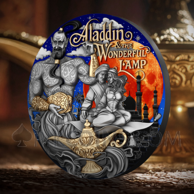 Aladdin and the Wonderful Lamp - Fabulous Stories 2oz 5$ Niue 2025 - Image 6