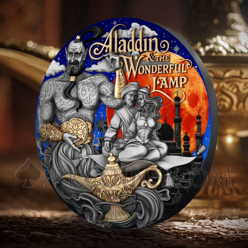 Aladdin and the Wonderful Lamp - Fabulous Stories 2oz 5$ Niue 2025 - Image 6