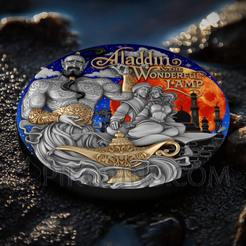 Aladdin and the Wonderful Lamp - Fabulous Stories 2oz 5$ Niue 2025 - Image 7