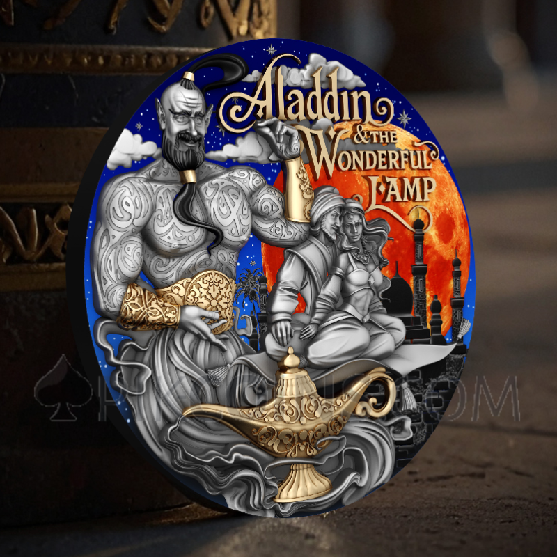 Aladdin and the Wonderful Lamp - Fabulous Stories 2oz 5$ Niue 2025 - Image 8
