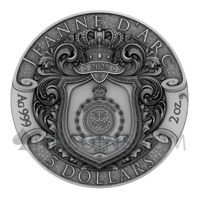 Jeanne d’Arc - Flame of Faith 2oz 5$ Niue 2025 - Image 5