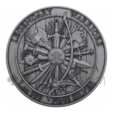 Leonidas - Legendary Warriors 1oz Antique Colored Edition USA