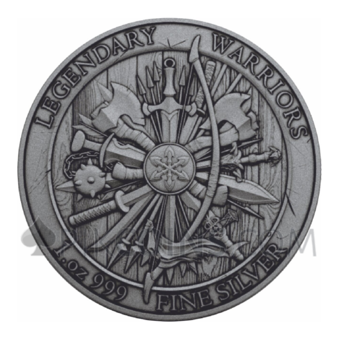 Leonidas - Legendary Warriors 1oz Antique Colored Edition USA - Image 2