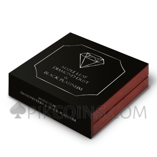 Maple Leaf - Diamond Dust and Black Platinum 1oz 5$ Mexico 2025 - Image 3