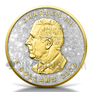 Maple Leaf - Diamond Dust & 24k Gold 1oz 5$ 2025
