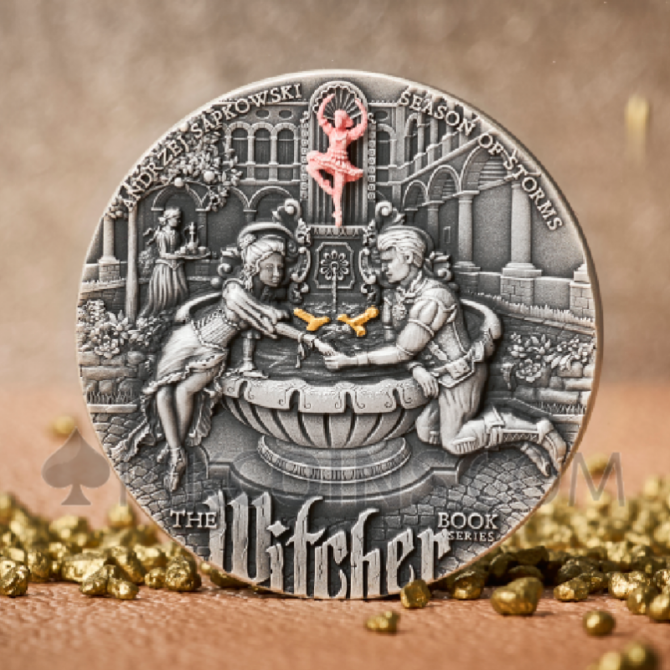 Season of Storms - The Witcher Book 2oz 5$ Niue 2025