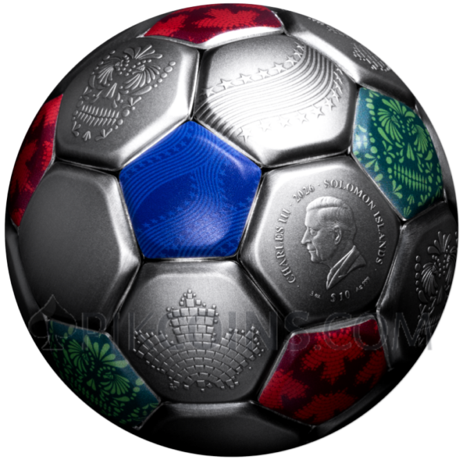 Fifa Spherical Football 10$ 3oz Solomon Islands 2026 - Image 4