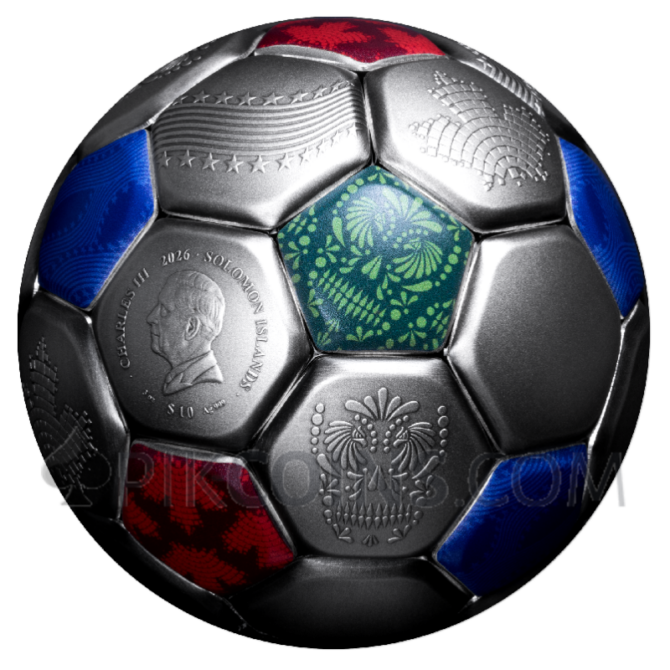 Fifa Spherical Football 10$ 3oz Solomon Islands 2026 - Image 5