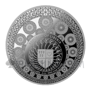 Lion vs Bull Colored 25$ 2oz Liberia 2026