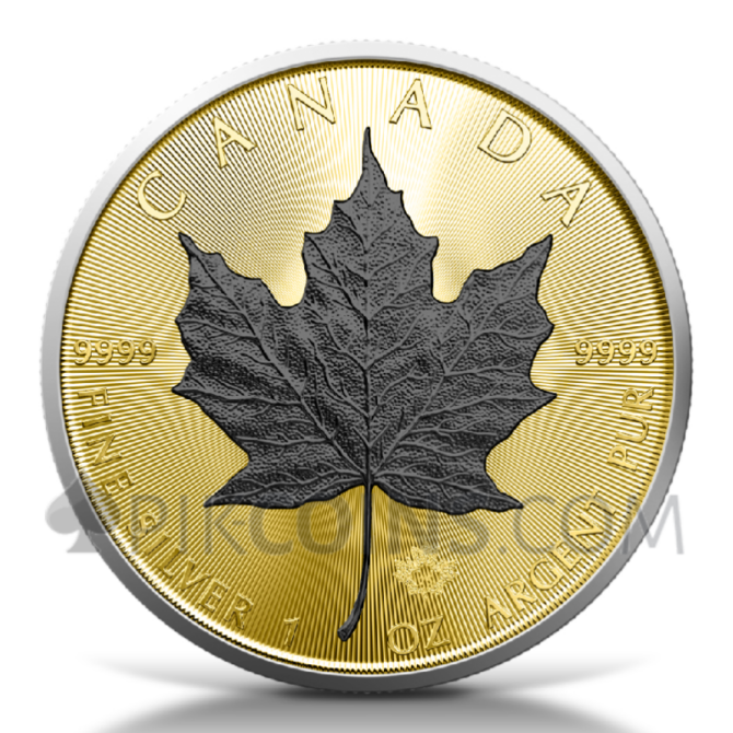 Maple Leaf – Black Platinum Gold and Silver 5$ 1oz Canada 2025