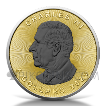 Maple Leaf – Black Platinum Gold and Silver 5$ 1oz Canada 2025