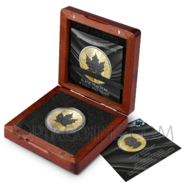 Maple Leaf – Black Platinum Gold and Silver 5$ 1oz Canada 2025