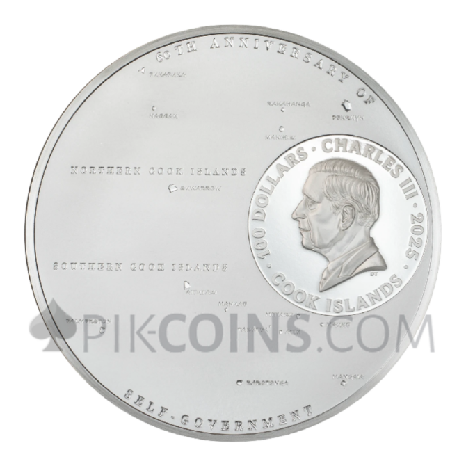 60 Years of Self-Government 100$ 1kg Cook Islands 2025 - Image 7