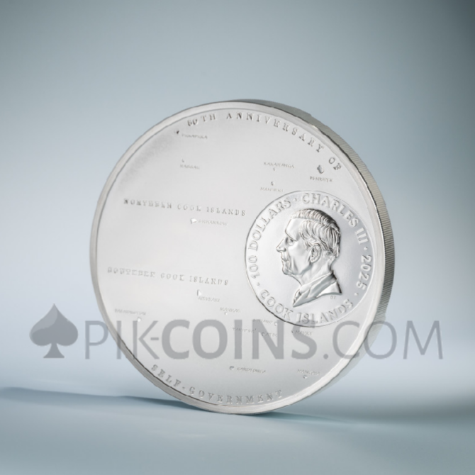 60 Years of Self-Government 100$ 1kg Cook Islands 2025 - Image 2