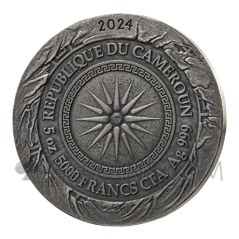Alexander – Great Commanders 5oz 5000 Francs CFA Cameroon 2024 - Image 2
