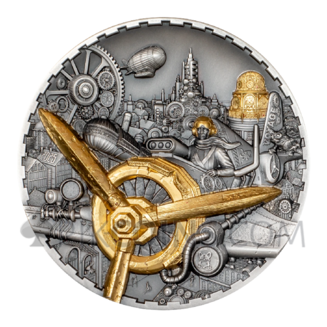 Aviation - Steampunk 20$ 3oz Cook Islands 2025 - Image 4
