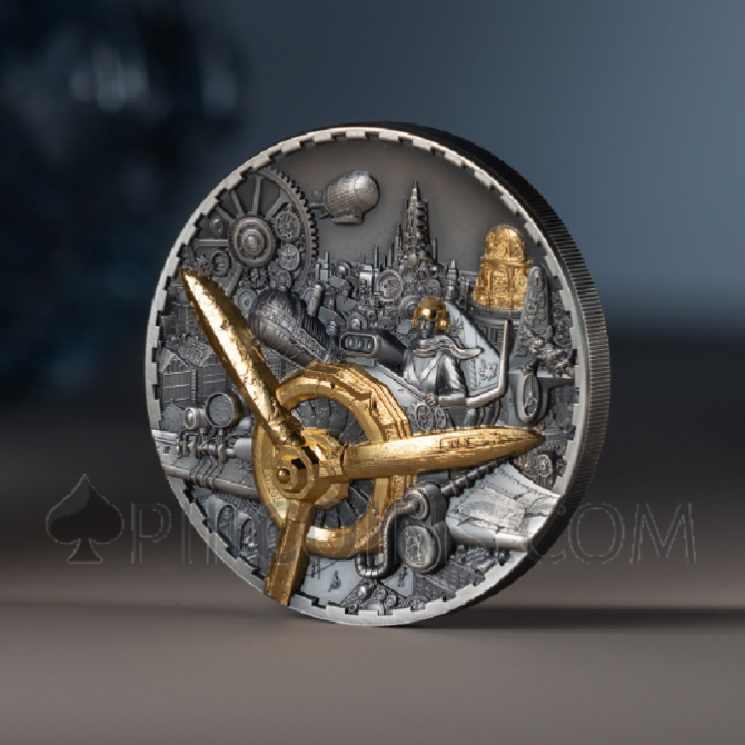 Aviation - Steampunk 20$ 3oz Cook Islands 2025 - Image 7
