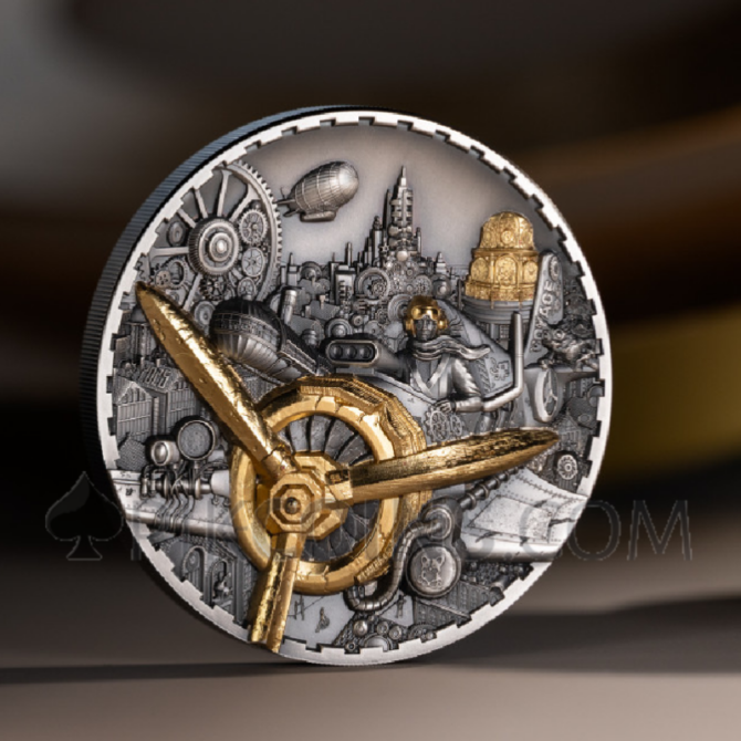 Aviation - Steampunk 20$ 3oz Cook Islands 2025