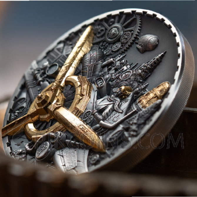 Aviation - Steampunk 20$ 3oz Cook Islands 2025 - Image 8