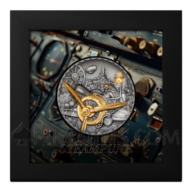 Aviation - Steampunk 20$ 3oz Cook Islands 2025 - Image 3