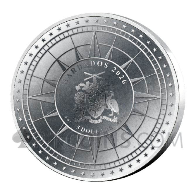 The Road to Independence - Puzzle Coin 5$ 4oz Barbados 2026 - Image 2
